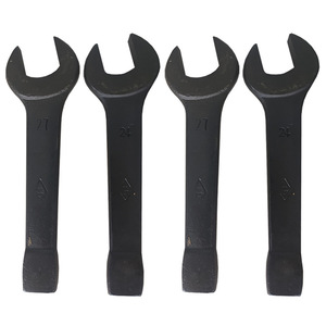 Ld Hammering Open End Wrench 27mm Metric Single End Industrial Grade Black Finish High Carbon Steel - Product Image 2