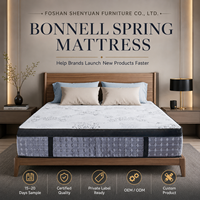Matelas à ressorts Bonnell King Size 10 pouces, emballé en rouleau pour livraison en carton compact d'exportation, OEM Matelas