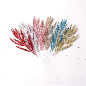 Branche de feuille en poudre d'or artificielle Duoli, 10 pouces, en plastique, simulation, accessoire de décoration pour mariage et maison - Product Image 4