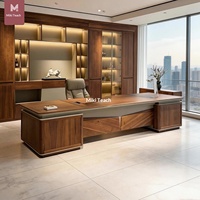 LBZ-348X Nouveau bureau de direction de style chinois en bois massif de noyer noir d'Amérique du Nord, table de grande classe haut de gamme