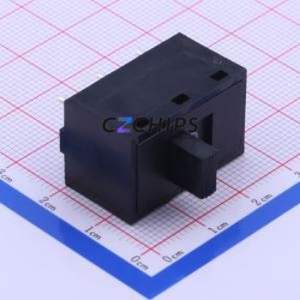 V80202MS02QE Slide Switch Through hole Component (THT) Switch Double Pole Double Throw Rectangle Pin Header PC Pin 7.36mm - Product Image 2