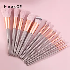 Maange 2023 OEM Nhà Máy Màu Hồng Sang Trọng Make Up Công Cụ Chuyên Nghiệp Nhãn Hiệu Riêng Vegan Trang Điểm Bàn Chải Thiết Lập