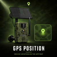 Caméra de surveillance de la faune 4G cellulaire, résistante à l'eau, avec suivi GPS, solaire, 4MP 2K, vision nocturne, intérieur/extérieur