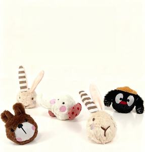 Peluş Gıcırtılı Hışırtılı Top Evcil Hayvan Oyuncağı - Köpekler ve Kediler için İnteraktif Elastik Doldurulmuş Oyuncak - Product Image 4