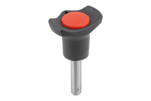K0363 KIPP Stainless Steel Mushroom Grip Locating Ball Lock <b>Pin</b> Form A with Metal <b>Collar</b> Bright Quick Release <b>Pin</b> - Product Image 5
