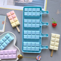 Moule en silicone à 4 cavités grand format pour crème glacée et bâtonnets glacés – Création DIY originale