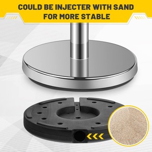 MetaRubber Stainless Steel Traffic Stand <strong>Crowd</strong> <strong>Control</strong> Queue <strong>Barrier</strong> Stanchions Red Carpet Poles Black Traffic <strong>Barriers</strong> - Product Image 5