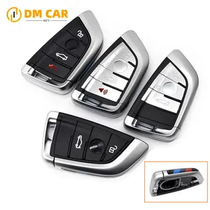 DM Smart Capa para chave de carro em branco substituição 3/4 botões para BMW 1 3 5 7 Series X1 X3 X5 X6 X7 2011-2017 capa remoto sem chave