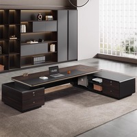 Siveli Ensemble de bureau modulaire en bois MDF, style Chinois Moderne, Luxe Léger et Simple, pour Chaise de Président et Chaise de Direction