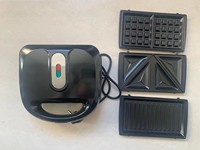 Mini gaufrier détachable 3 en 1, machine à Sandwich antiadhésif avec poignée Cool Touch, appareil à beignets/beignets