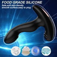 Vibromasseur anal masculin en silicone, jouet sexuel pour femmes et hommes, télécommande, rechargeable par USB, étanche, 12 modes de vibration