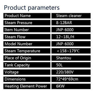 Lavadora de Autos a Vapor Eléctrica de Alta Presión, Temperatura Instantánea, Nuevo Diseño de Carcasa de Plástico, Motor de Vapor Instantáneo - Product Image 4