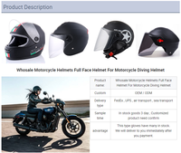 Casque de moto intégral flip Up racing casque de sécurité hors route casque de motocross