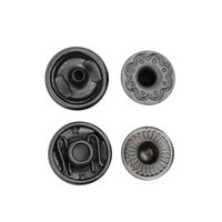 Haute qualité 1 #10mm noir Nickel couleur bouton pression pour vêtements casque sacs vêtements bouton en laiton personnalisé