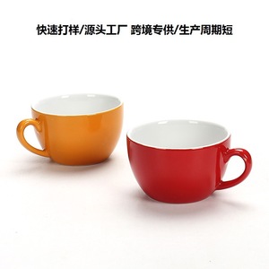 Custom ceramic coffee <b>cup</b> and saucer <b>set</b>, home/office afternoon <b>tea</b> mug, Nordic style breakfast <b>cup</b>. - Product Image 4