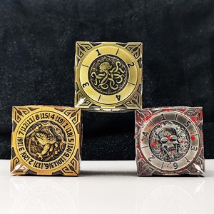 Nuevo Juego de Dados Giratorios de 6 Caras 7 en 1, Dados Metálicos <span class=keywords><strong>DND</strong></span>, Dados Únicos con Diseño de Goblinos, Regalos Metálicos de D&D, Gran Venta 2025 - Product Image 3