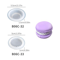 Moule à macarons rond super mignon en forme de cœur, moule en silicone pour biscuits et gâteaux de forme irrégulière, moule à sandwich chinois pour la décoration de la maison