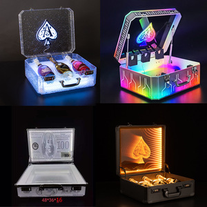 ชั้นวางโชว์ไวน์แชมเปญทรงสี่เหลี่ยมพร้อมไฟ LED สำหรับบาร์และคาราโอเกะ - Product Image 5