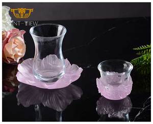 Commercio all'ingrosso della fabbrica stabilito della tazza di Cawa del caffè arabo del tè di Ramadan di cristallo di SAINT-VIEW - Product Image 5