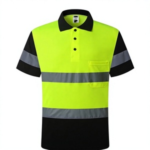 Ropa de Trabajo de Alta Visibilidad, Secado Rápido, Transpirable, Camiseta Suave con Detalles Reflectantes, Manga Corta, Panel de Contraste, Tejido Transpirable - Product Image 2