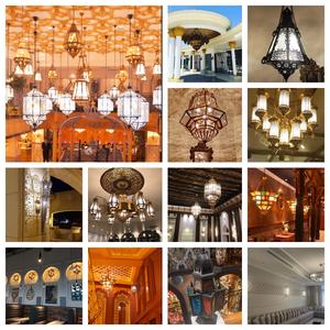 아랍어 골동품 황동 모스크 프로젝트 샹들리에 호텔 대형 램프 공장 사용자 정의 빈티지 펜던트 조명 - Product Image 4