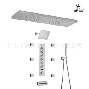 Ensemble de pomme de douche en acier inoxydable dissimulé, pulvérisation sous pression pour salle de bain à domicile, robinetterie de salle de bain, robinets de remplissage - Product Image 4