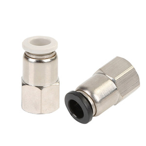 Conjunto de Tubo de Conexión Rápida con Conector Rápido Recto Internamente Roscado Blanco y Negro APCF10-03 PCF8-02 PCF10-02 - Product Image 3