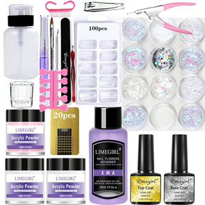 Kit complet d'outils pour nail art transfrontalier avec poudre de cristal, déshydratant, liquide de base sans acide, paillettes et sequins - Product Image 2