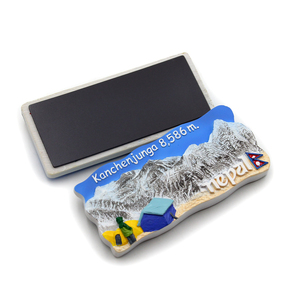 Wholesale Souvenir Tourism Shop Nepal Custom 3d Polyresin Resin Mount Qomolangma <strong>Fridge</strong> <strong>Magnet</strong> - Product Image 3