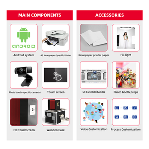 Newspaper PhotoBooth Kisok Korean <strong>Photo</strong> <strong>Booth</strong> Commercial Service Equipment Printer with Software Logo Shell Vending Machine - Product Image 4