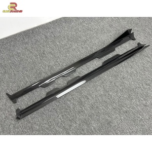 Jupes latérales de style PT en fibre de carbone effet mouillé pour Mercedes Benz AMG GT GTC GTS 2014-2018, kits carrosserie carbone, pièces automobiles - Product Image 6