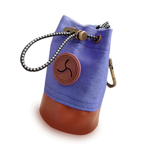 Distributeur de sacs à déjections pour animaux de compagnie en tissu Oxford violet avec poignée en cuir, sac de rangement portable pour sacs à crottes de chien - Product Image 2