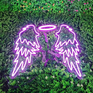 Ailes d'<span class=keywords><strong>ange</strong></span> néon personnalisées, enseigne murale lumineuse LED néon, décoration pour la maison, bar, fêtes, mariages, transformateur, alimentation électrique - Product Image 4