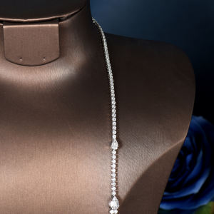 HIBRIDE üç katmanlar <span class=keywords><strong>2</strong></span> adet kübik zirkonya kadınlar takı setleri için Trendy kolye küpe gelin düğün aksesuarları N-1493 - Product Image 5