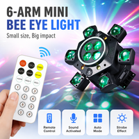 Nouvelle lampe de scène LED DJ Disco 150W IP33 à 6 bras, type Bee Eye, avec contrôle DMX512 pour KTV et scène
