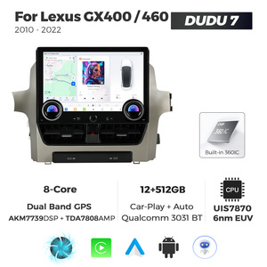 DUDUAUTO DUDU7 A7870 AKM7739 DSP TDA7808 Amplificateur QLED Navigation automobile pour Lexus GX400 GX460 2010-2022 J150 - Product Image 4
