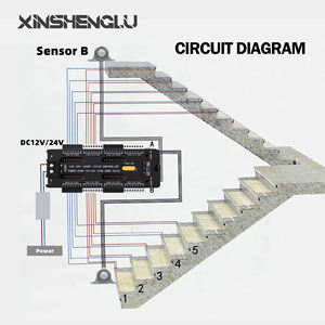 Controlador Inteligente LED para Escaleras con Protección Contra Cortocircuitos, Sensores PIR Duales, Carga Máxima de 500W para Iluminación de Hogares, Hoteles, Oficinas y Edificios - Product Image 5