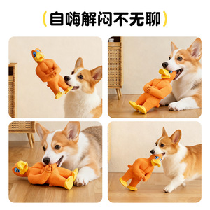 Nouveau jouet d'auto-entretenissement et de divertissement pour chien, jouet en forme de poulet et de canard musclés, pour Golden Retriever, Alaskan Malamute, de taille moyenne et - Product Image 4