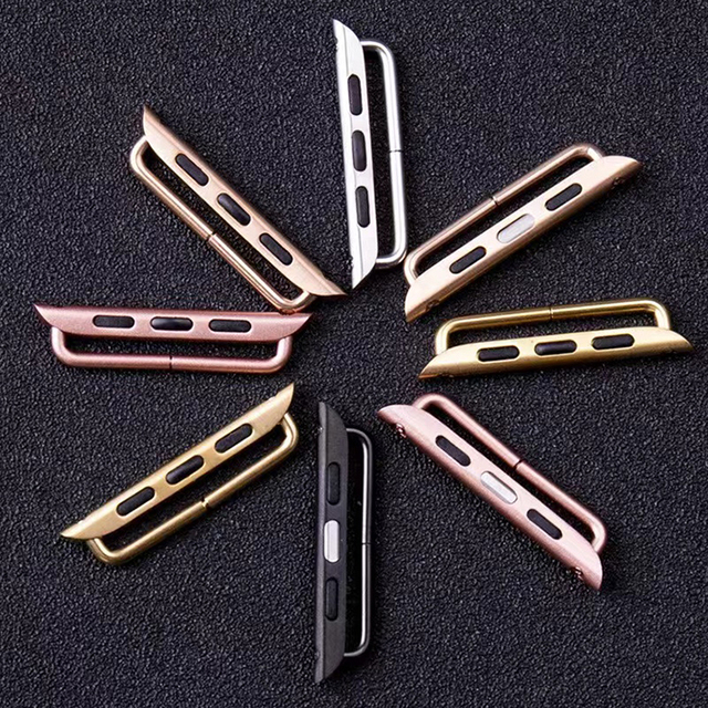 Watch Band Connector for Apple Cartier Watch Parts Accessories Replacement 45mm 40mm Smart Watch Band Adapter Stainless Steel