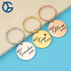 Keychain Accessories Stainless Steel Custom Logo Sublimation Blank Metal Key Chain Engraving Laser Keychain For Laser