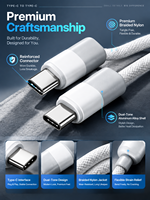 Câble Type-C vers Type-C 240W USB 3.0, câble de charge rapide, câble de données, nylon tressé, chargeur PD, alliage d'aluminium
