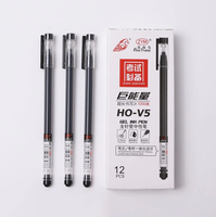 Bolígrafo de Gel de Plástico de Alta Capacidad de 0.5 mm, 1200 Metros de Longitud de Escritura, para Exámenes, Oficina, Material Escolar, Suministros de Papelería, Paquete de 12 Unidades