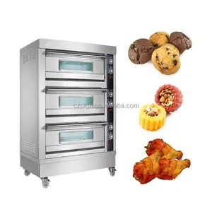 Two Layers Four Plates Gas Baguette Bakery Oven 220V Commercial Large Scale Pizza Baking oven Egg Tart Bake Oven