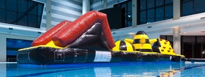Parcours d'obstacles gonflable super amusant pour <span class=keywords><strong>piscine</strong></span> d'été, grande structure mobile de parc aquatique, avec toboggans et escalades - Product Image 4