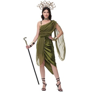 Costume de Méduse vert pour femmes adultes, Halloween, mythologie romaine et grecque, TRAD-011 - Product Image 6