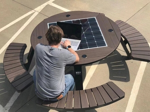 <span class=keywords><strong>Solar</strong></span>-Tischlampen <span class=keywords><strong>Solar</strong></span>-Tischlampe für Draußen Intelligenter <span class=keywords><strong>Solar</strong></span>-Picknicktisch zum Aufladen von Handys - Product Image 3