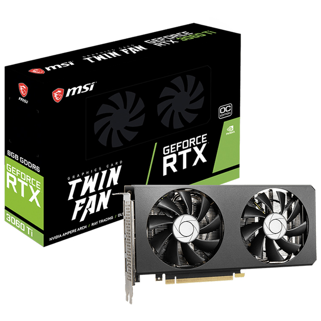 MSI NVIDI,A GeForce RTX 3060 Ti TWIN FAN OC LHR Gaming Graphics Card with GDDR6 8GB Memory Support 14 Gbps Memory Speed