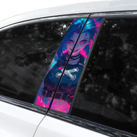 Autocollants décoratifs personnalisés pour montants de fenêtre de voiture, imprimés en 3D, étanches, en ABS, avec logo, accessoires de style
