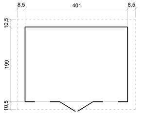 Caseta de Jardín de Madera Timbela M332 8m² An.420 x L.218 x Al.246cm Paneles de 17mm Fácil de Montar Espacio de Taller para Exterior - Product Image 4