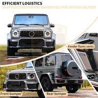 Mise à niveau vers BraB800 Style PP Material Bodykit pour Mercedes Benz G W465 G350 G500 G63 2025 Kits de carrosserie larges Spoiler arrière de pare-chocs de voiture